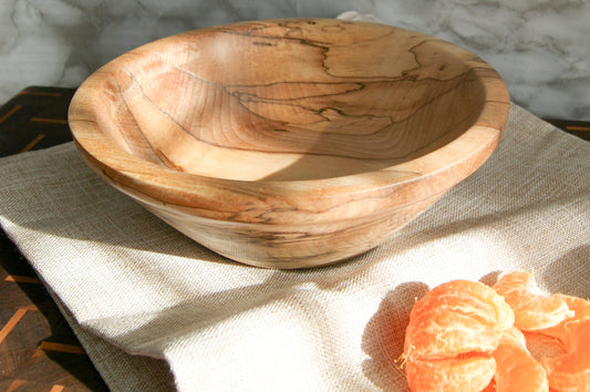 Bol à salade en loupe d'érable stabilisée