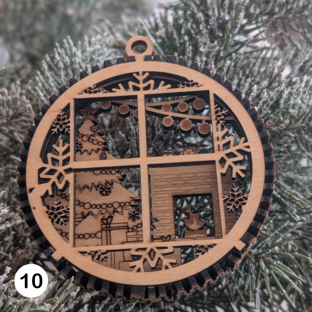 Boules de Noêl en bois 3D – Choisissez vos modèles